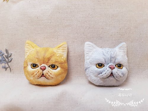 엑죠틱 숏헤어 고양이 석고방향제(꼭두나라)
